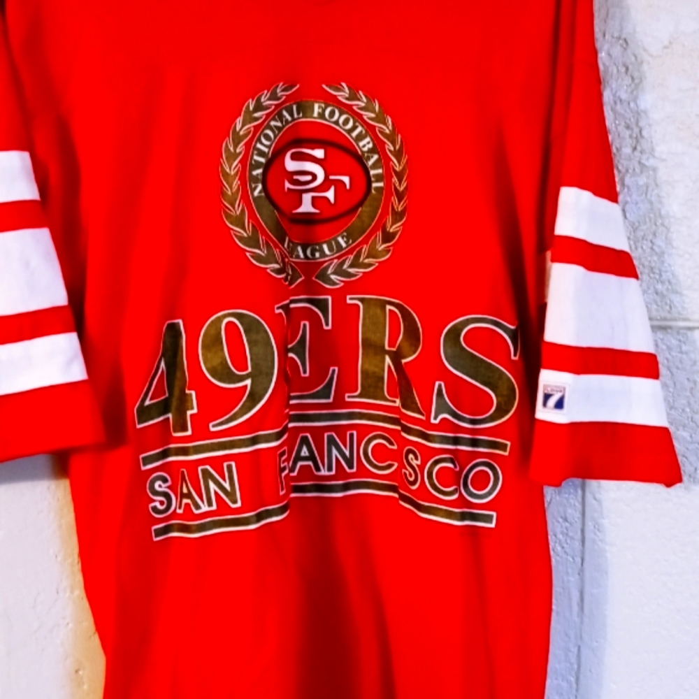 Vintage logo 7 sf 49ers jersey shirt